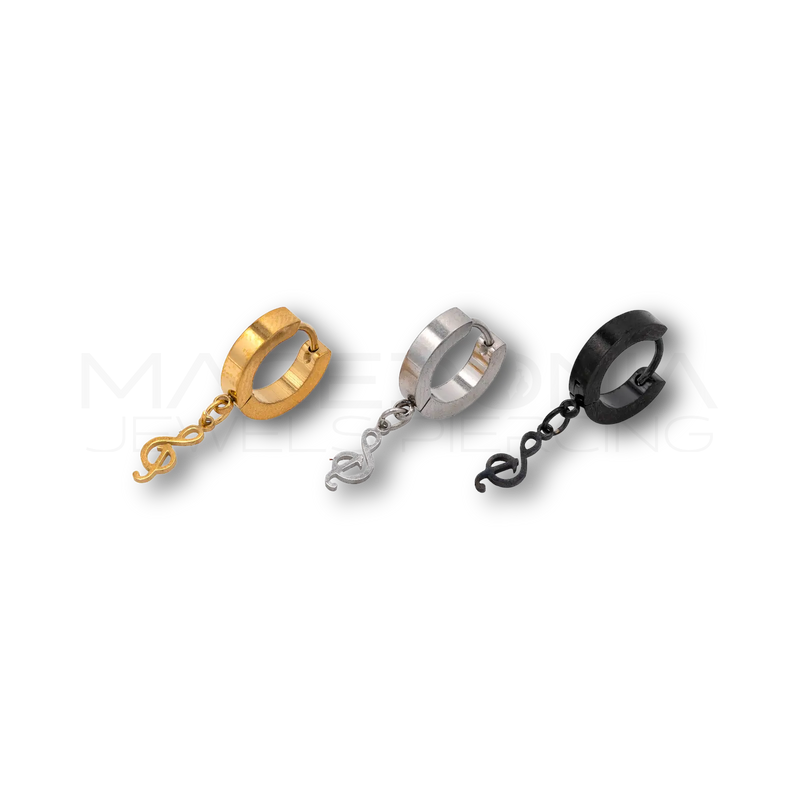 Piercing Nota Musicale in Acciaio Chirurgico 316L