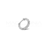 Orecchino Clicker in Argento 925 con Borchie e Zirconi