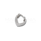 Orecchino Clicker in Argento 925 a Triangolo con Borchie