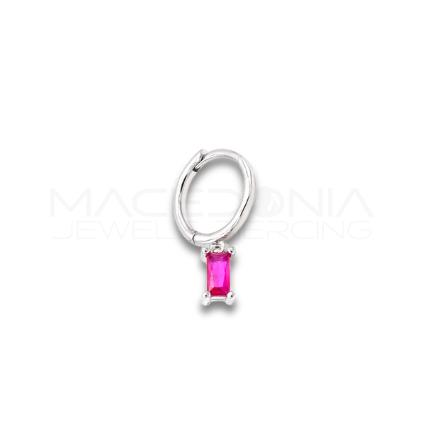 Orecchino in argento con ciondolo in Argento 925 con chiusura clicker