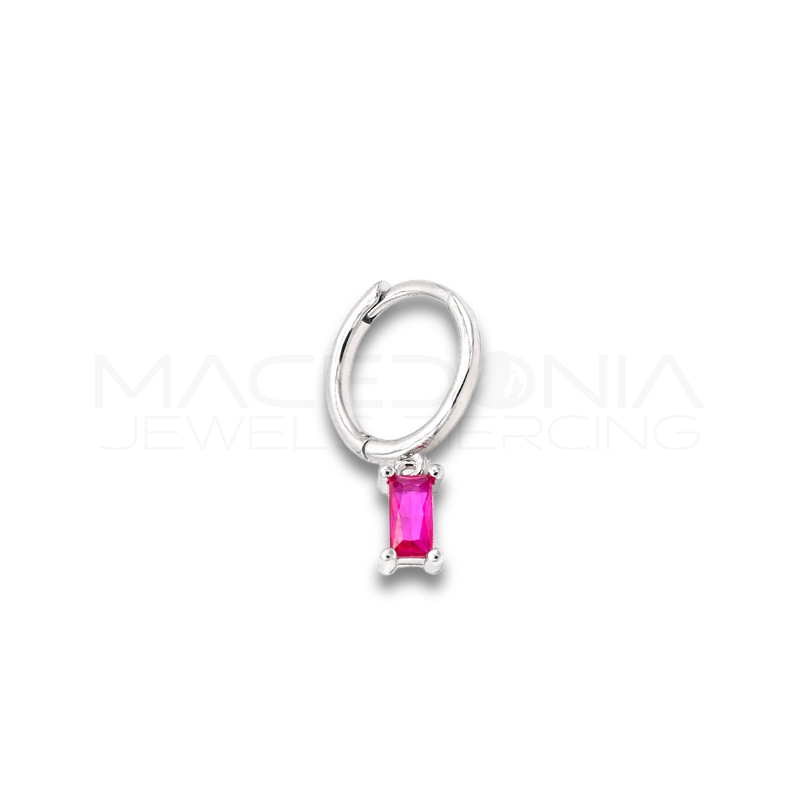 Orecchino in argento con ciondolo in Argento 925 con chiusura clicker