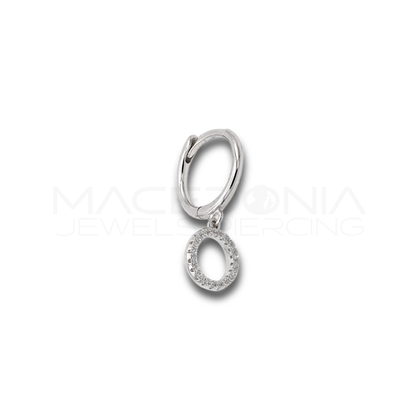 ORECCHINO IN ARGENTO CON CIONDOLO A CERCHIO