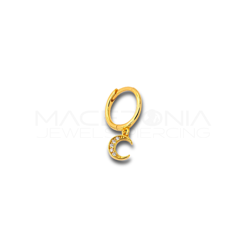 Orecchino Luna in Argento 925