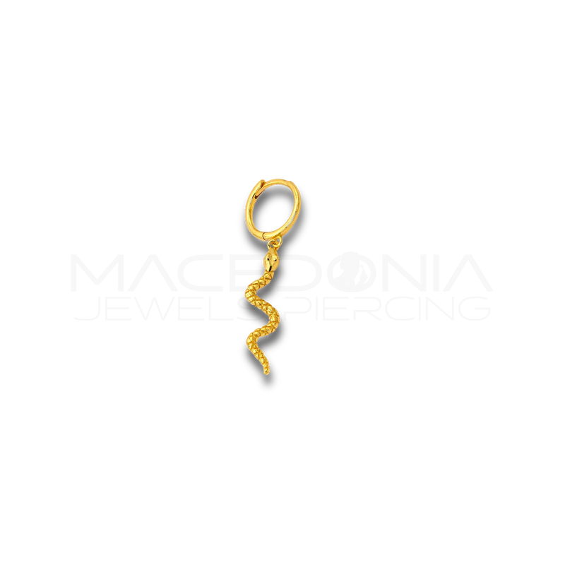 Orecchino Serpente Pitonato in Argento 925