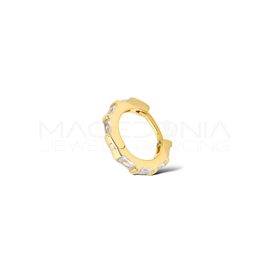 Orecchino Clicker in Argento 925 con Zircone