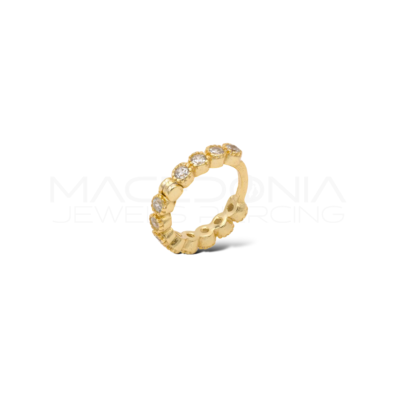 Orecchino Clicker in Argento 925 con Zirconi