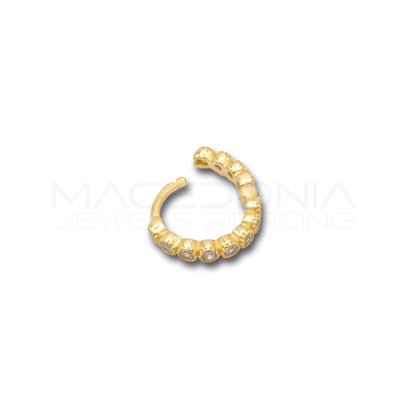 Orecchino Clicker in Argento 925 con Zirconi