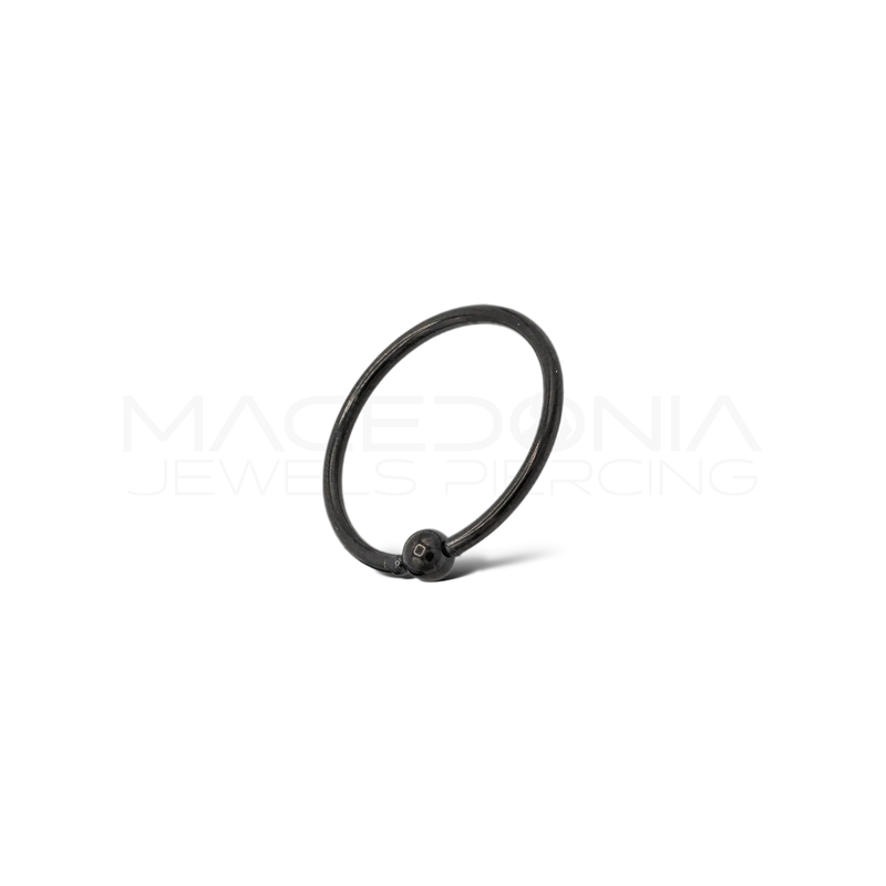 Piercing Nero in Acciaio Chirurgico 316L con pallina