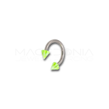 Piercing in acciaio chirurgico 316L con coni a strisce da 3 mm