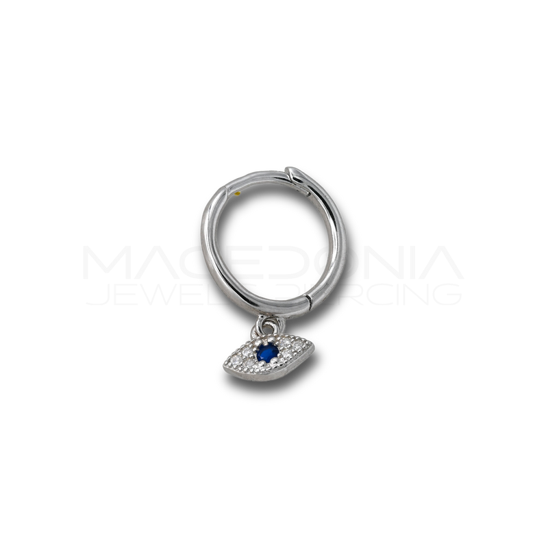 Orecchino Occhio in Argento 925 con Zirconi