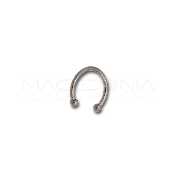 Piercing in titanio G23 (F136) con palline, colore argento
