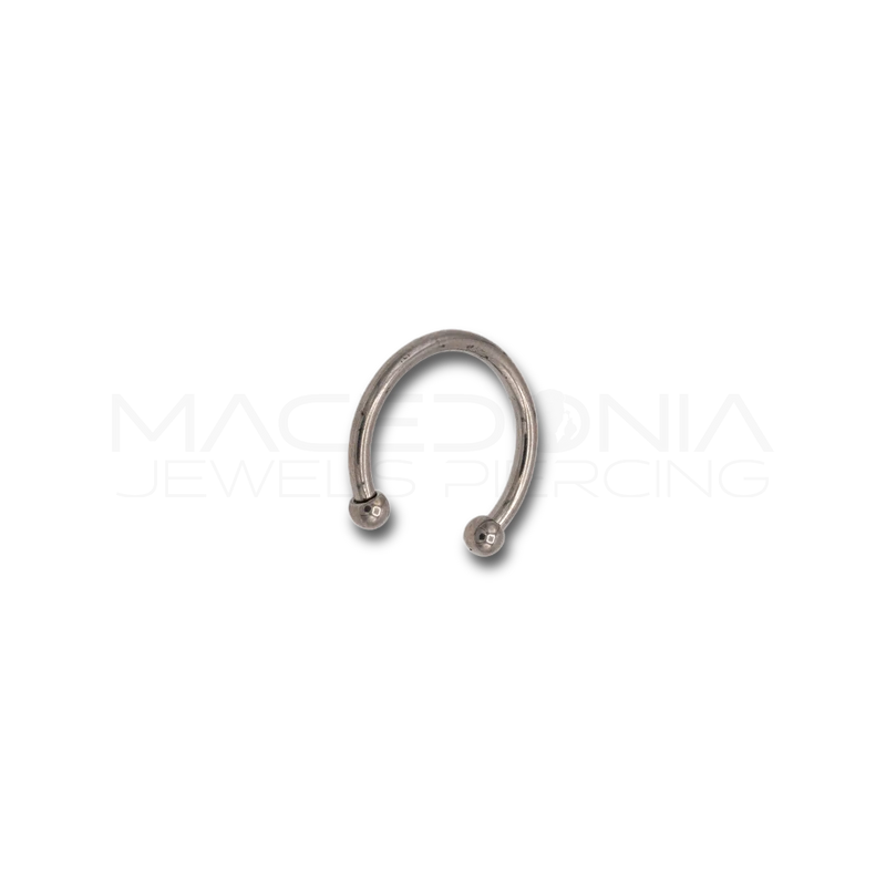 Piercing in titanio G23 (F136) con palline, colore argento