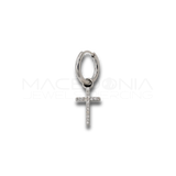 Piercing Croce in Acciaio Chirurgico 316L con Zirconi