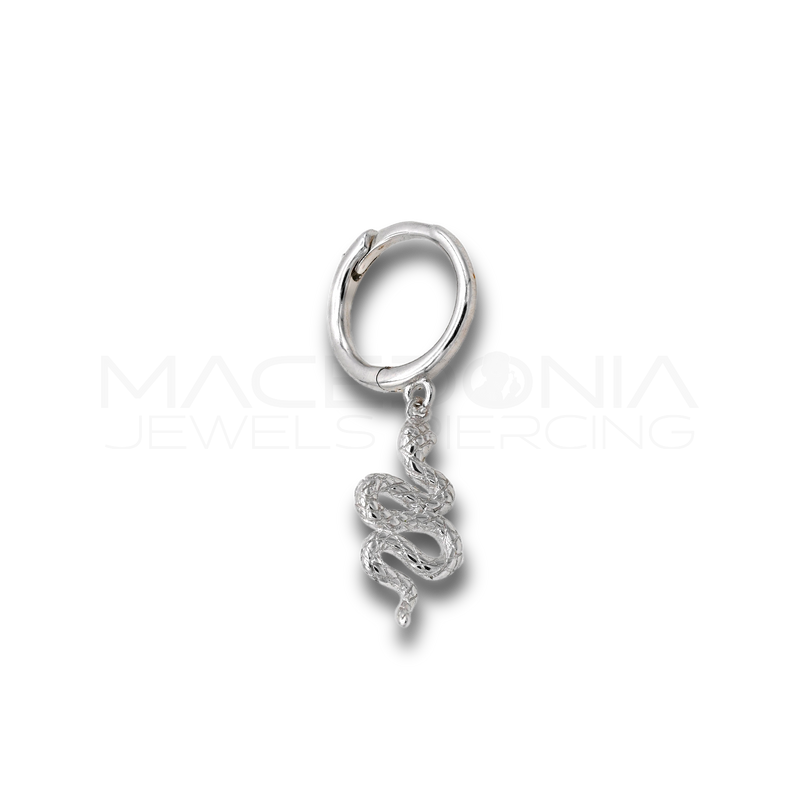 Orecchino Serpente Pitonato in Argento 925