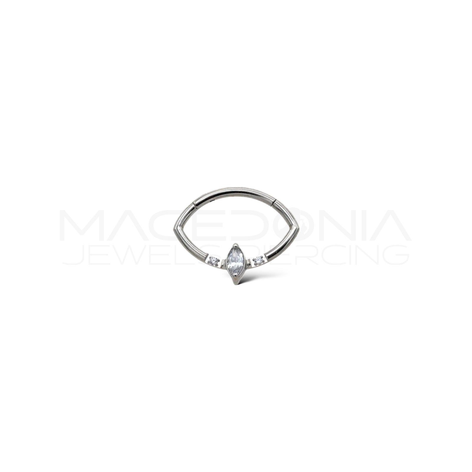 PIERCING A FORMA DI OCCHIO CON ZIRCONI