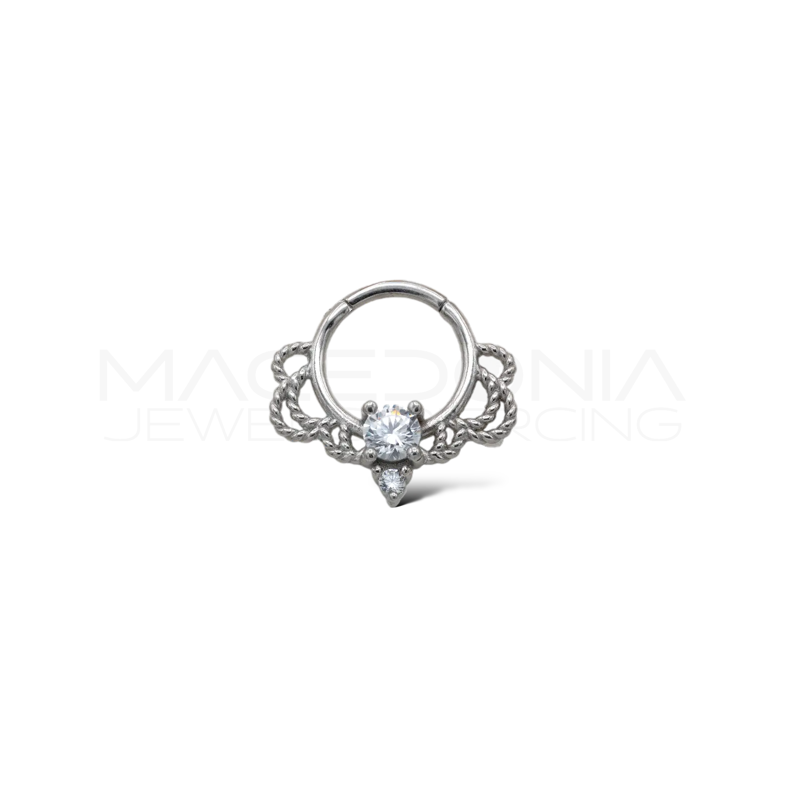 CERCHIO CON CORONA E ZIRCONE
