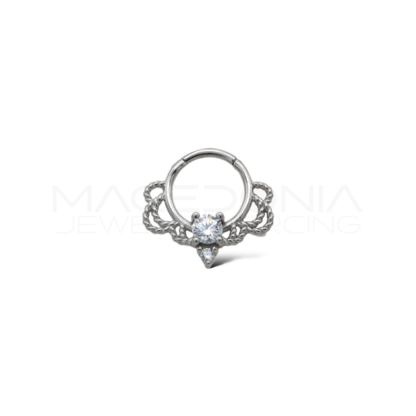 CERCHIO CON CORONA E ZIRCONE