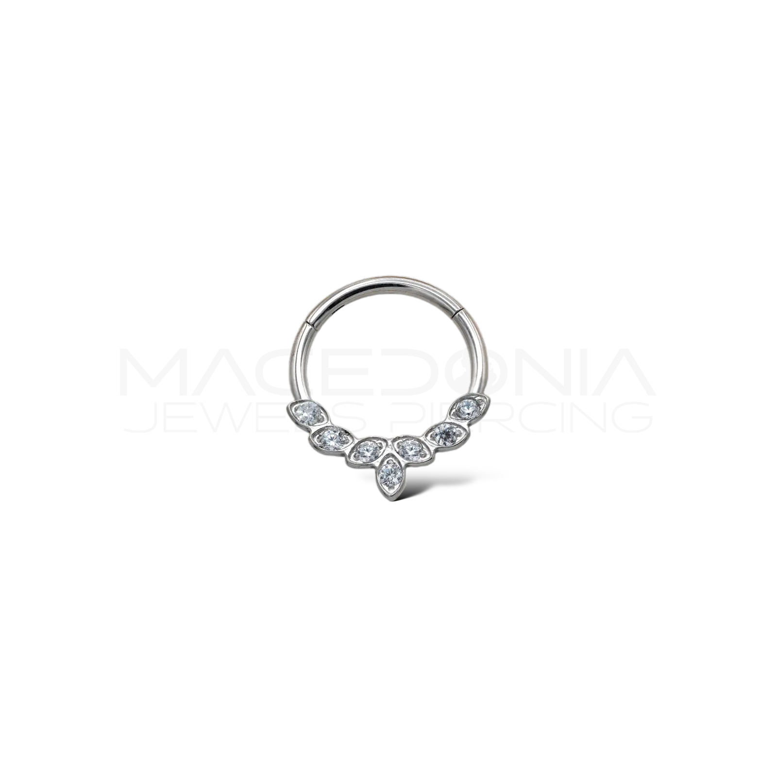 PIERCING A CERCHIO CON CORONA DI ZIRCONI