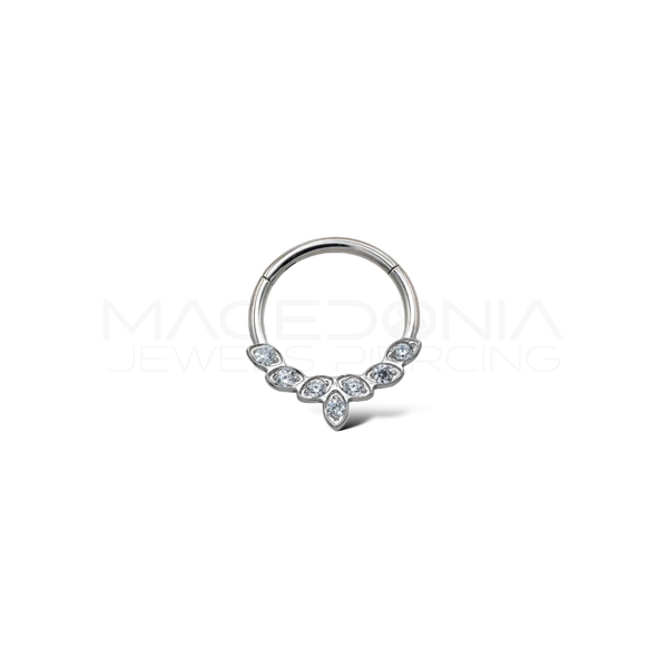 piercing con chiusura clicker in acciaio chirurgico 316L