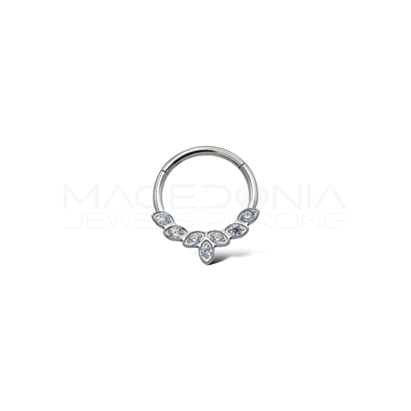 piercing con chiusura clicker in acciaio chirurgico 316L