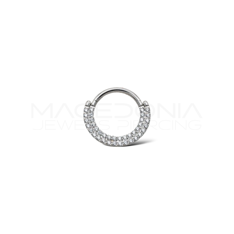 piercing con chiusura clicker in acciaio chirurgico 316L