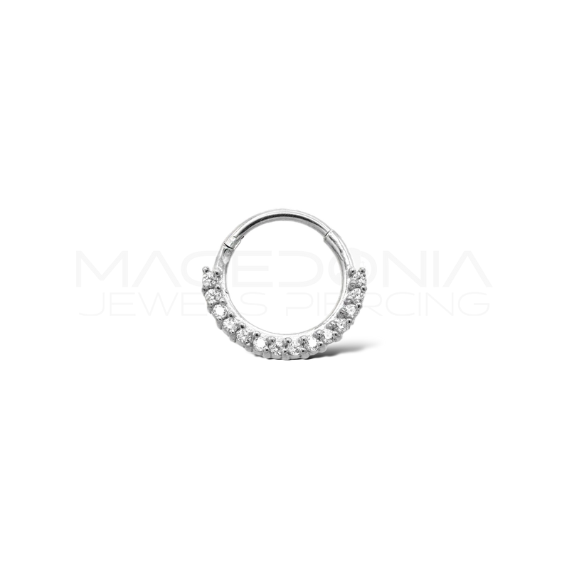 Cerchio in acciaio chirurgico 316L con zirconi