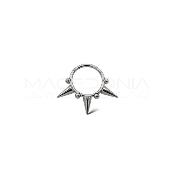 Piercing clicker con palline e coni a punta in acciaio chirurgico 316L  Descrizione: