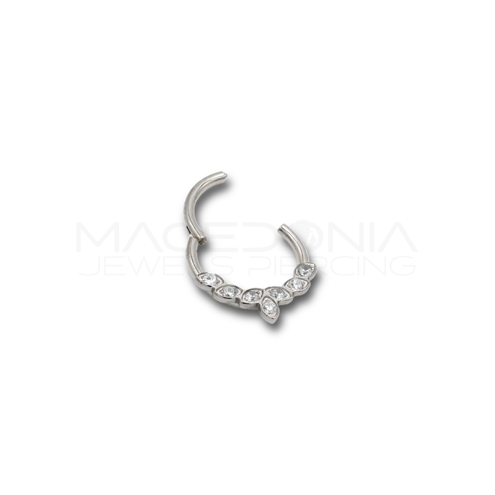 PIERCING A CERCHIO CON CORONA DI ZIRCONI