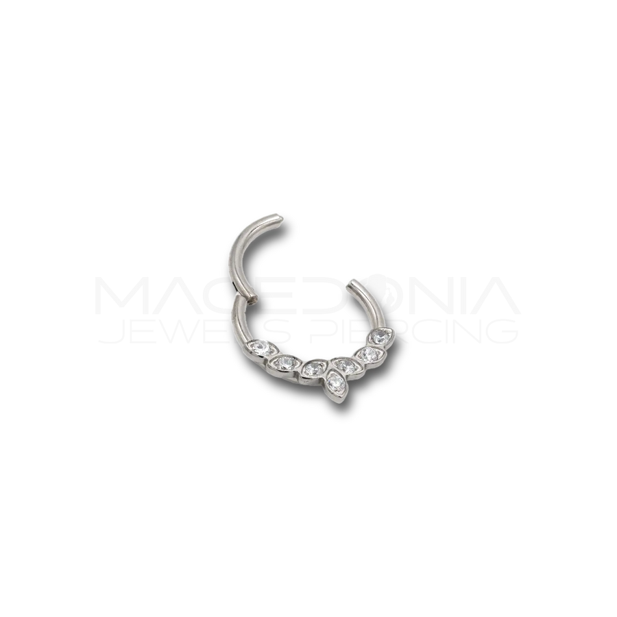 piercing con chiusura clicker in acciaio chirurgico 316L
