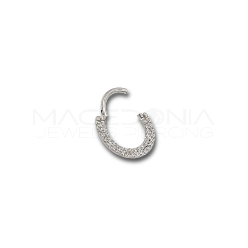 piercing con chiusura clicker in acciaio chirurgico 316L