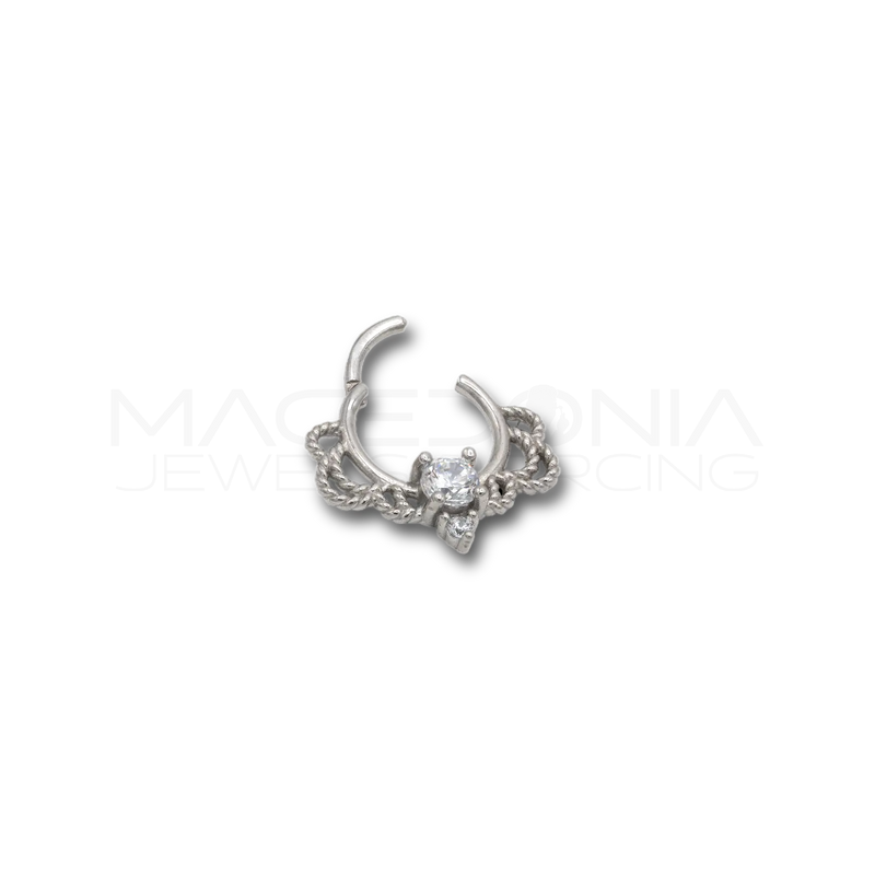 CERCHIO CON CORONA E ZIRCONE