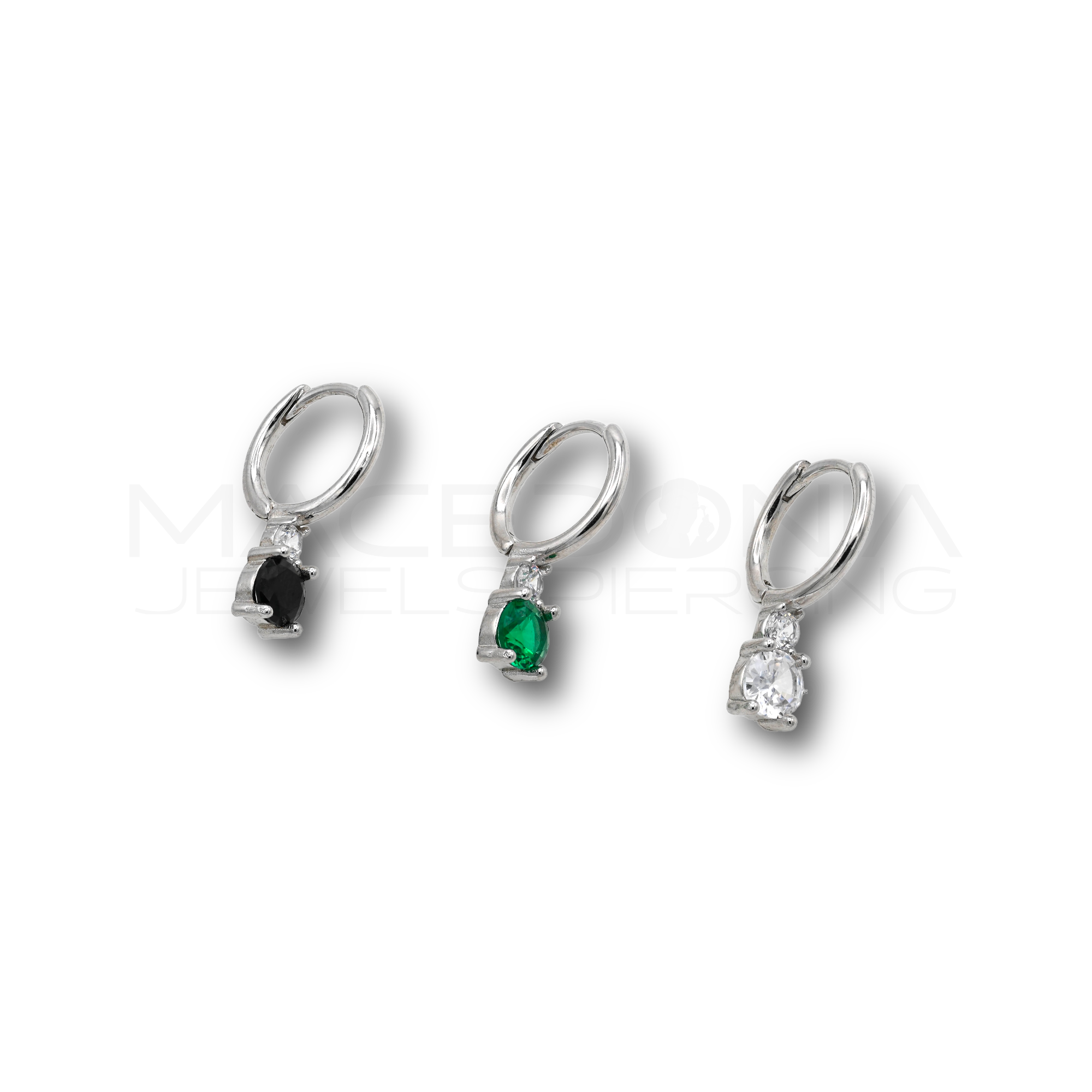 ORECCHINO IN ARGENTO CON CIONDOLO E ZIRCONE