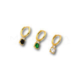 Orecchino con Zircone in Argento 925 (Colore Oro)