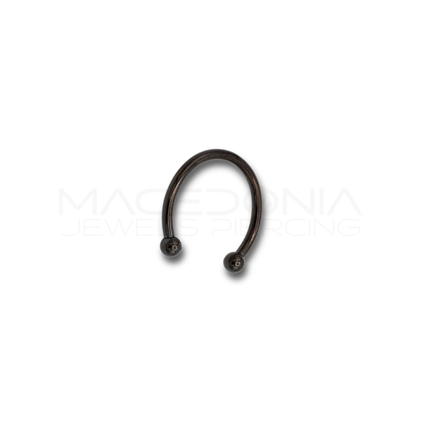 PIERCING NERO CON PALLINE