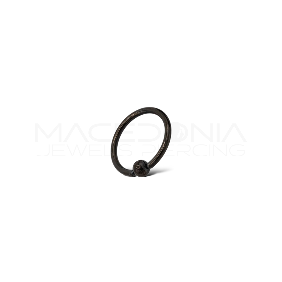 Piercing Nero in Acciaio Chirurgico 316L con pallina