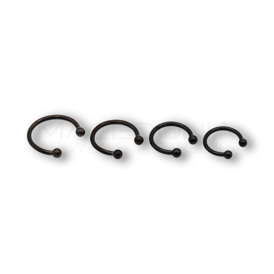 Piercing in Acciaio Chirurgico 316L con Palline Colore Nero