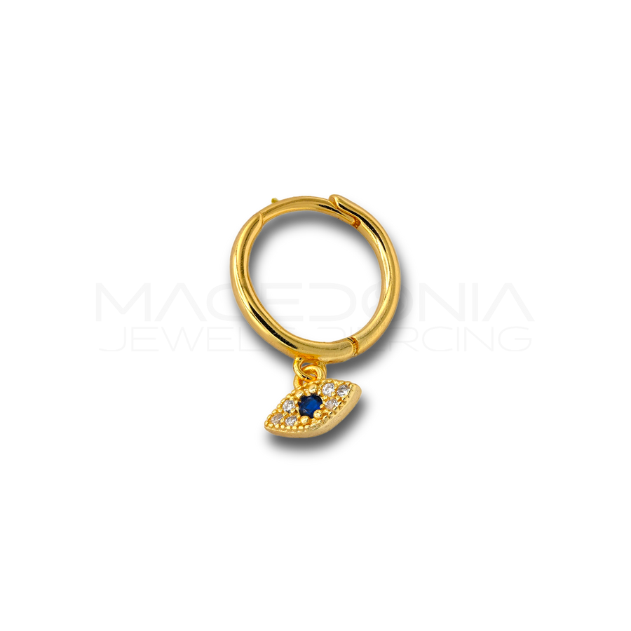 Orecchino Occhio in Argento 925 con Zirconi