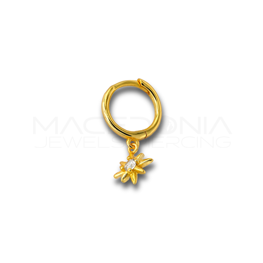 Orecchino Stella in Argento 925 con Zirconi