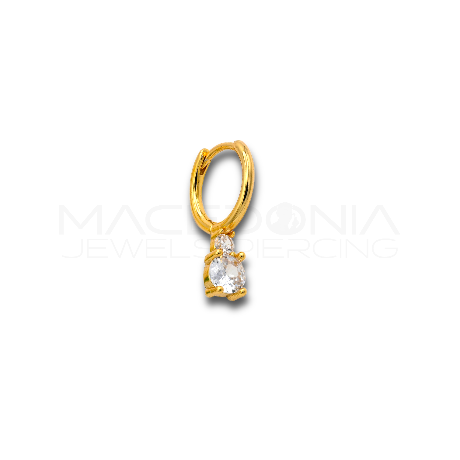 ORECCHINO IN ARGENTO CON CIONDOLO E ZIRCONE