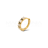 Orecchino in argento 925 a cerchio con zirconi