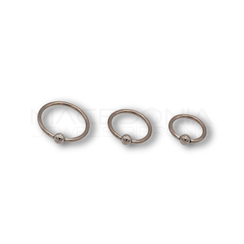 Piercing a chiusura a incastro in titanio G23 (F136) con pallina 4 mm