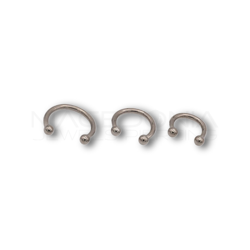 Piercing in titanio G23 (F136) con palline, colore argento