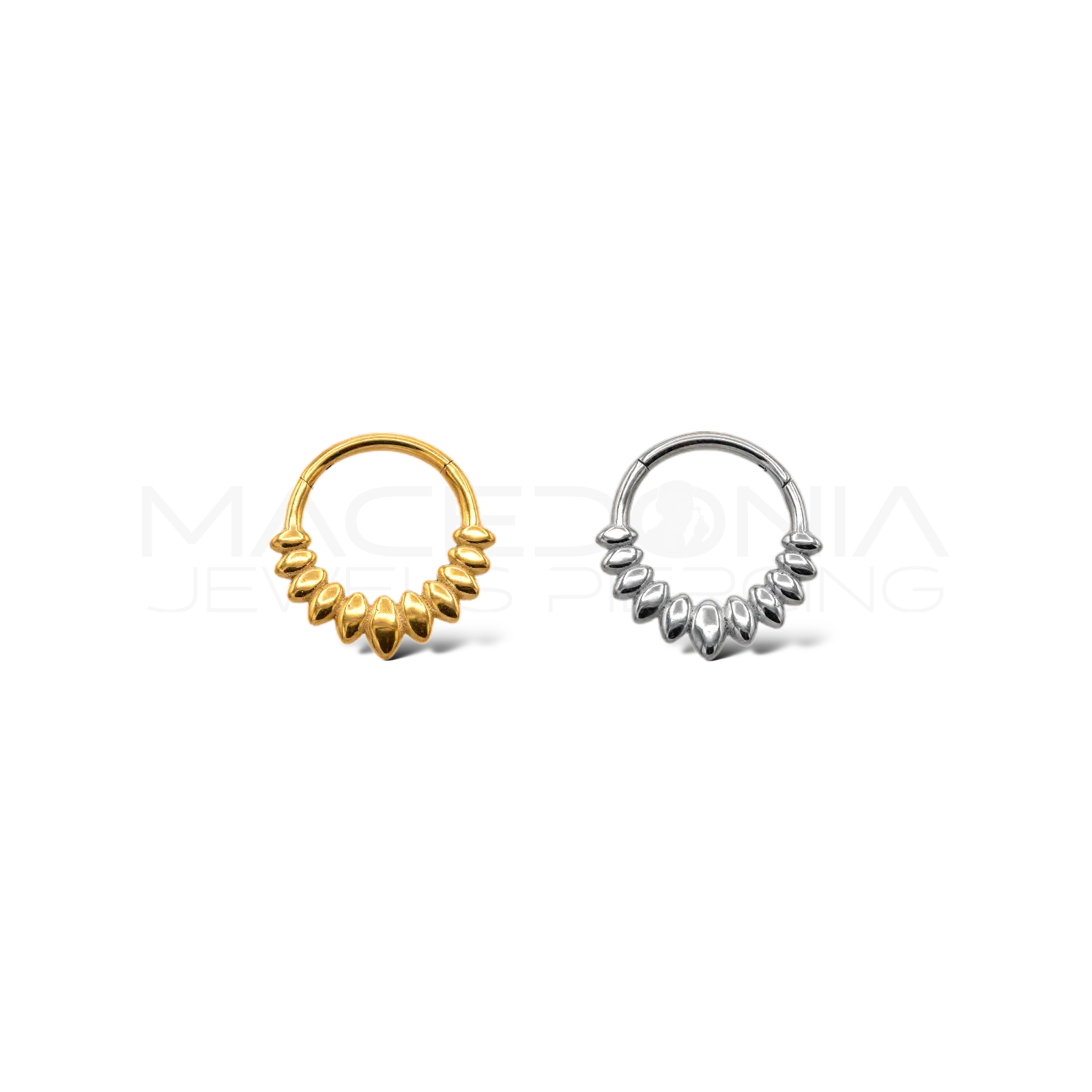 PIERCING A CERCHIO CON CORONA DI PETALI