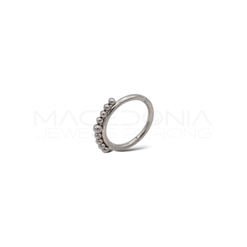 Piercing clicker con palline in acciaio chirurgico 316L