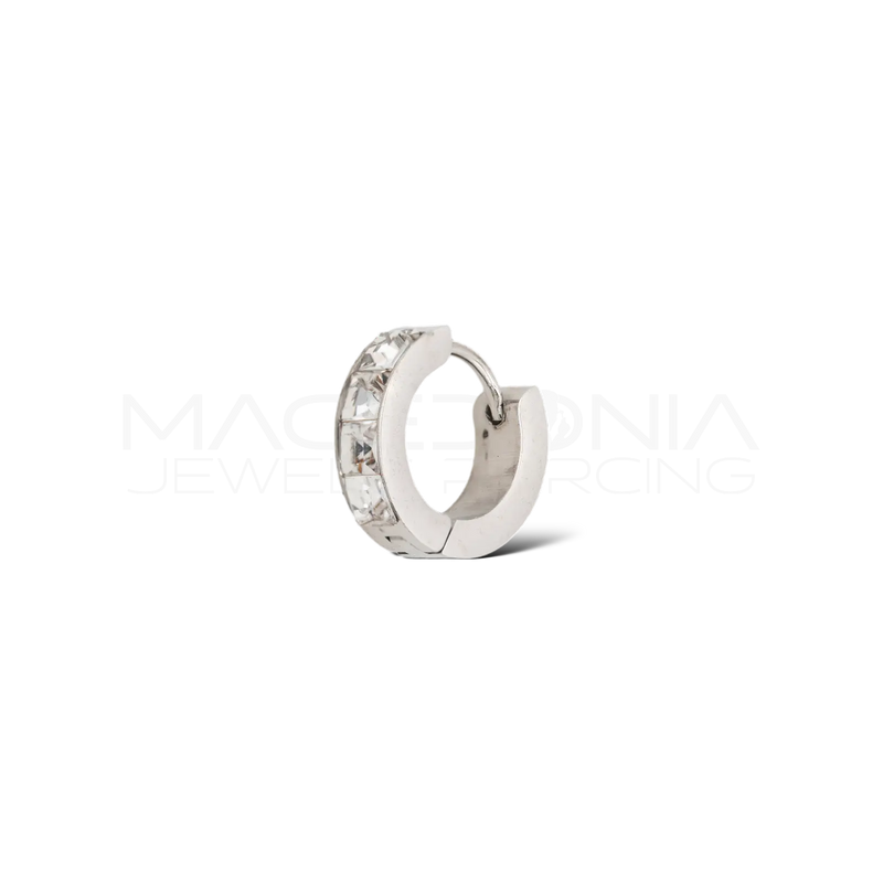 Piercing Clicker in Acciaio Chirurgico 316L con Zirconi