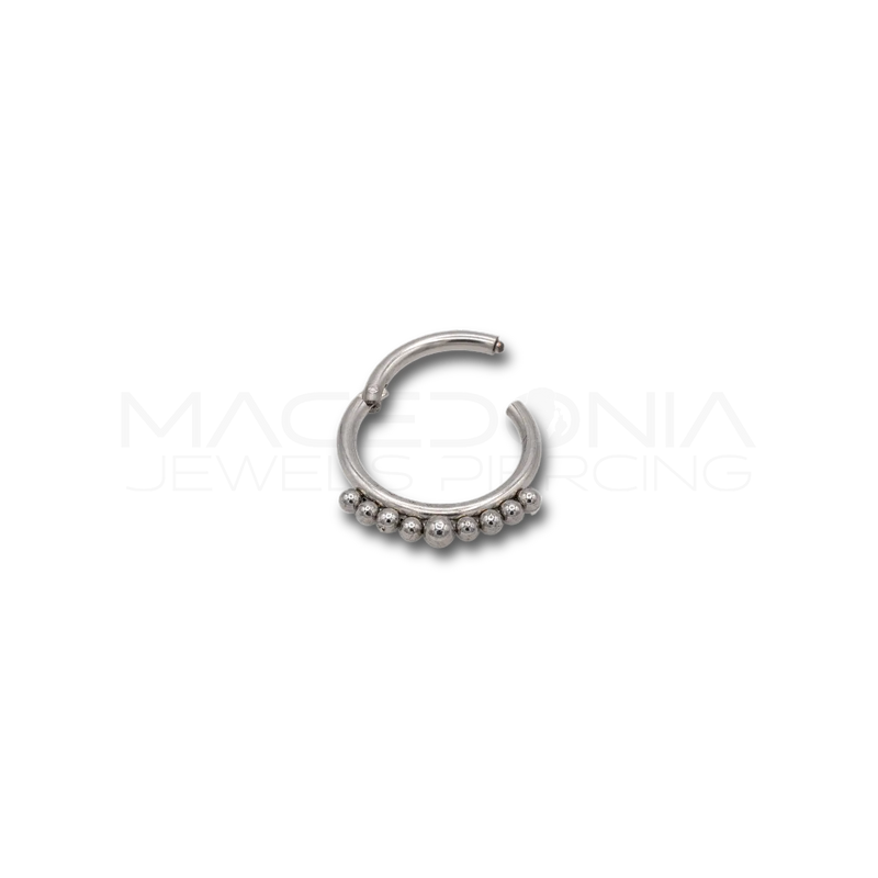 Piercing clicker con palline in acciaio chirurgico 316L