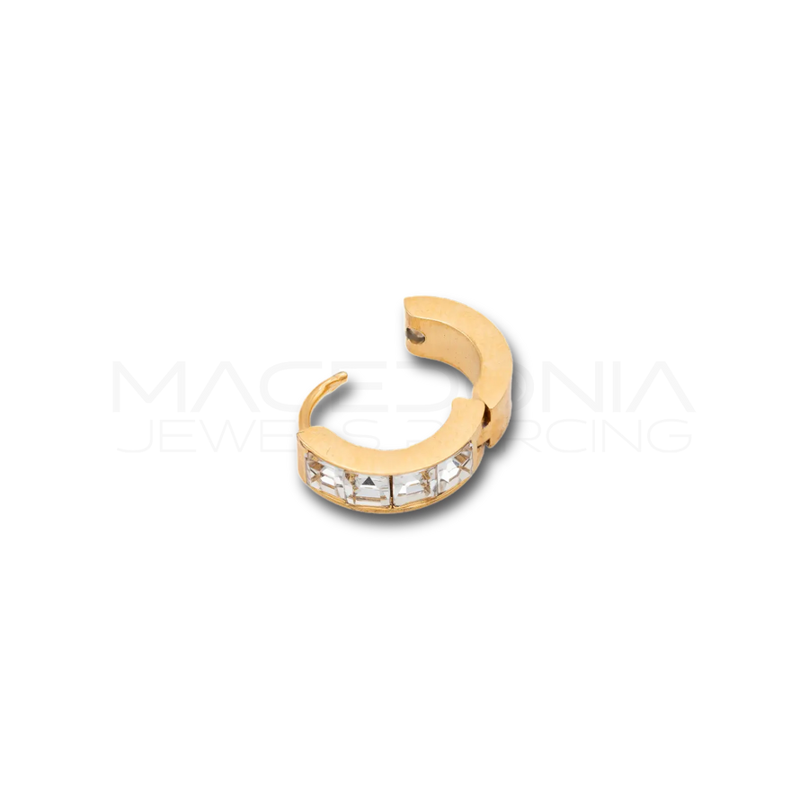 Piercing a Cerchio con Chiusura Clicker in Acciaio Chirurgico 316L