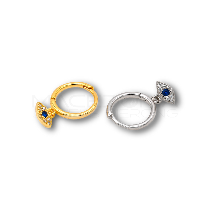 Orecchino Occhio in Argento 925 con Zirconi