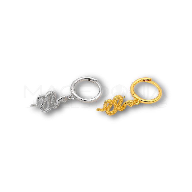 Orecchino Serpente Pitonato in Argento 925