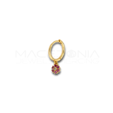 Orecchino Fiore in Argento 925 con Zirconi colore oro